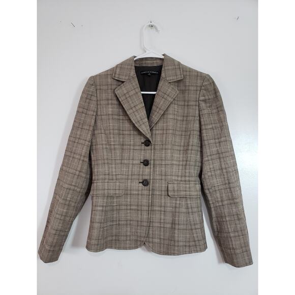 Isabella DeMarco Jackets & Blazers - (S5) VTG Isabella De Marco Blazer Womens Size 4 Plaid Stretch Office Siren